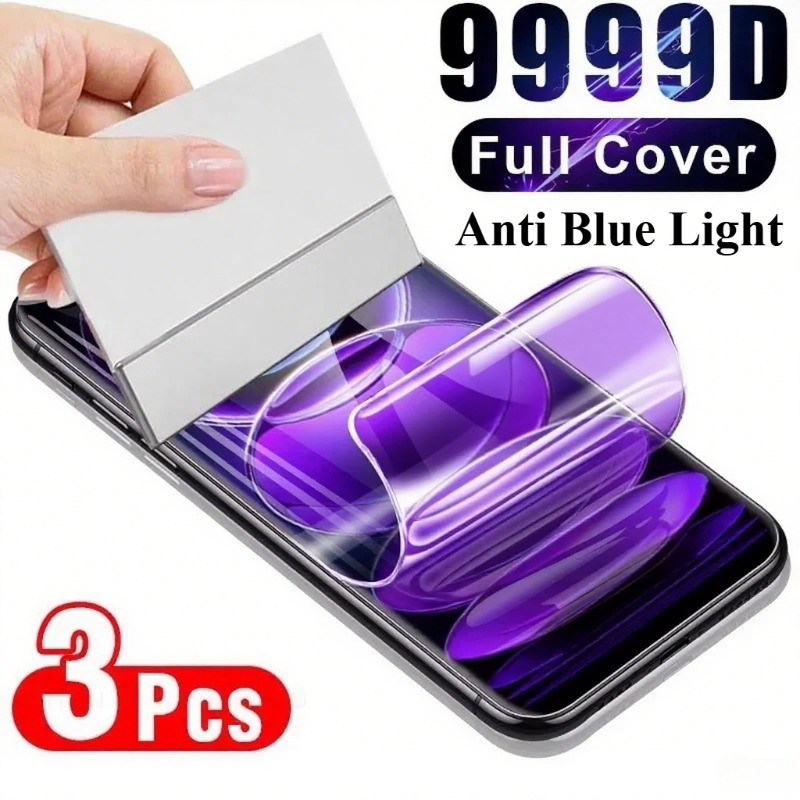 3 ชิ้น Soft Anti Blue Light Hydrogel ฟิล์มสําหรับ Vivo T4x T4 Ultra Lite 5G HD Anti-Glare โทรศัพท์ป้