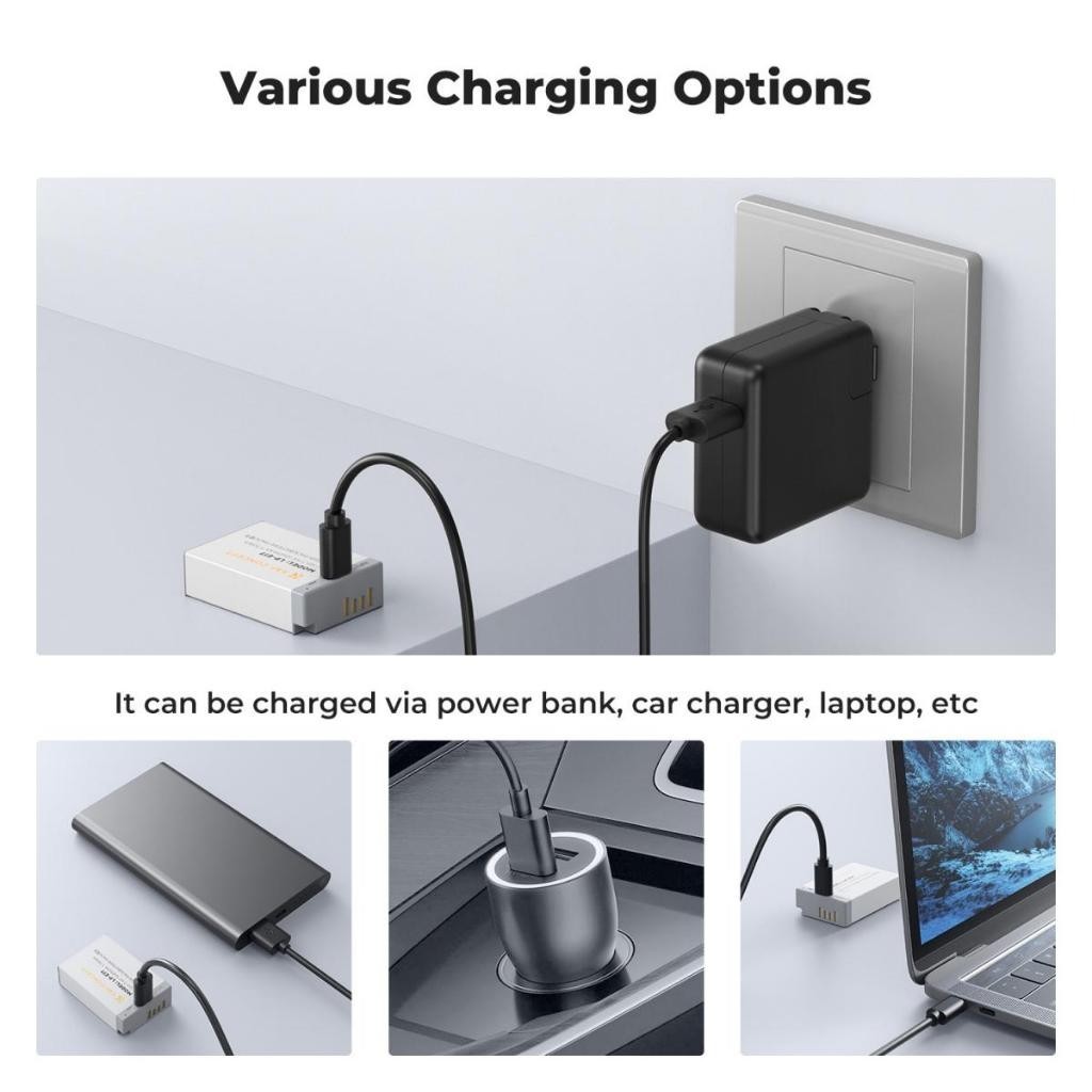 K&F LP-E17 Battery with Type C Fast Charging LPE17 1040mAh แบตเตอรี่รุ่นชาร์จในตัว (ประกันศูนย์) - รูปที่ 6