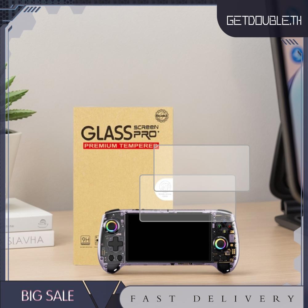 [Getdouble.th] 2 ชิ้น 9H HD กระจกนิรภัยป้องกันหน้าจอฟิล์มป้องกันสําหรับ Anbernic RG557