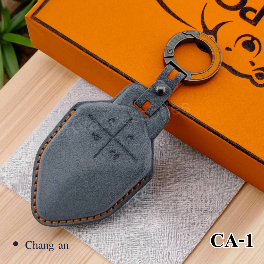 เคสซองหนังกุญแจอัลคันทาร่า สำหรับ chang an deepal ปลอกหุ้มพวงกุญแจหนัง Alcantara ฉางอัน