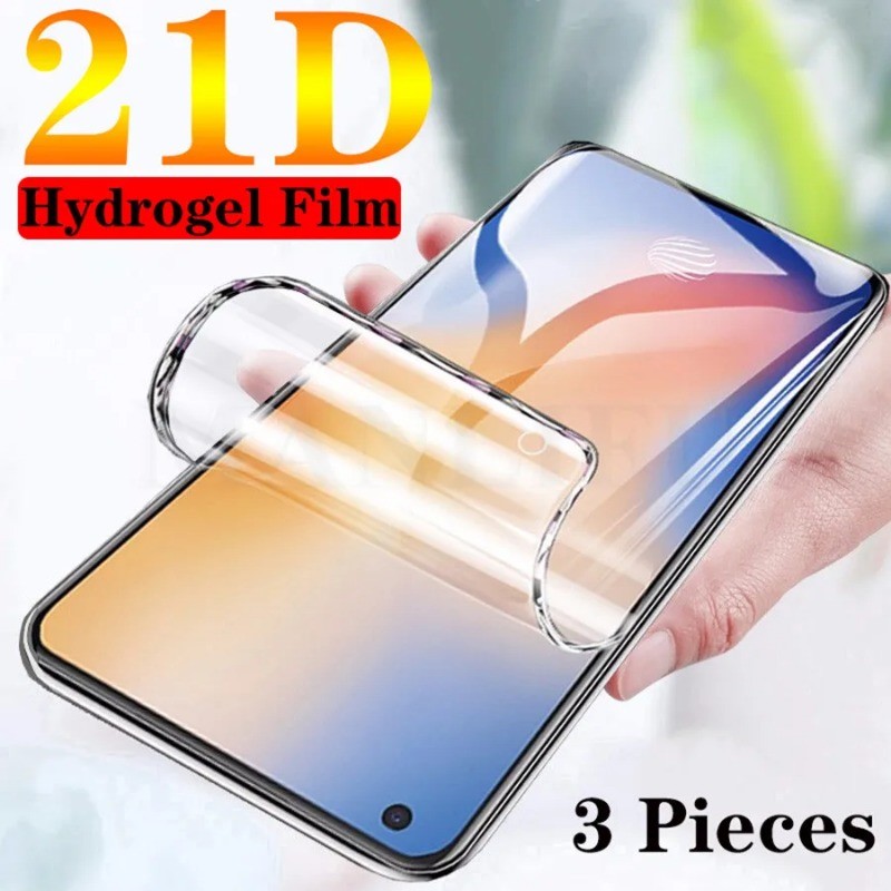 3pcs ด้านหน้าซิลิโคน Hydrogel ฟิล์มสําหรับ Realme Q Q2 Q2i Q3 Q3s 5 Q5i U1 X X2 X3 X50 X7 XT Pro Max