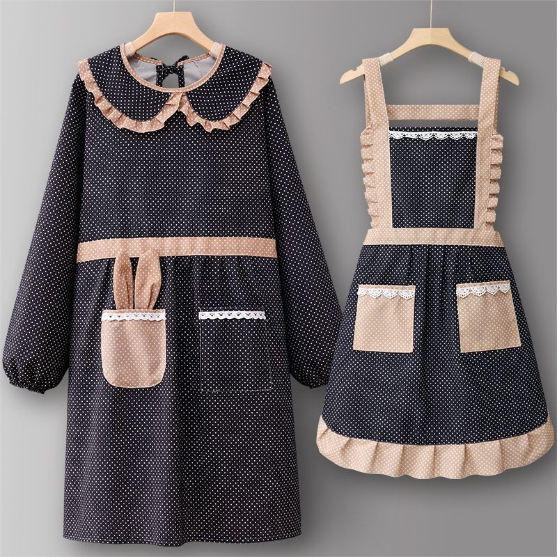 2025 สไตล์ใหม่อินเทอร์เน็ตคนดังผ้ากันเปื้อนผ้าฝ้ายแท้แขนยาวหน้าแรกครัวทําอาหารจัดเลี้ยงเชิงพาณิชย์ชุดทํางานพิเศษสําหรับผ