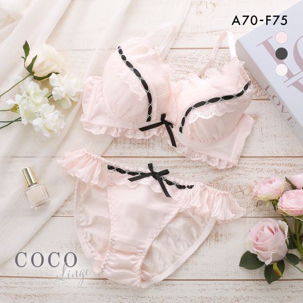 COCO Linge lovely felice cache-coeur bra panties set (Sizes A-F)(42327436)(Direct from Japan)1