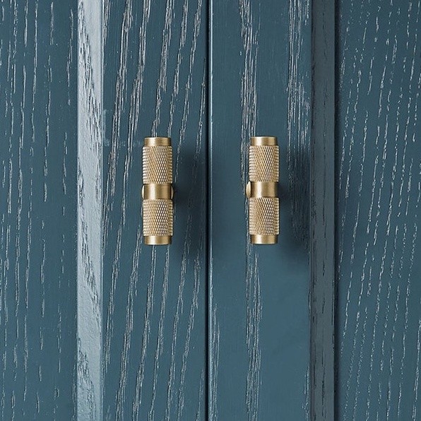 [Dari Tangerang] Gold Handle Gold T Bar Textured Knurl Knob Drawer Pull Handle