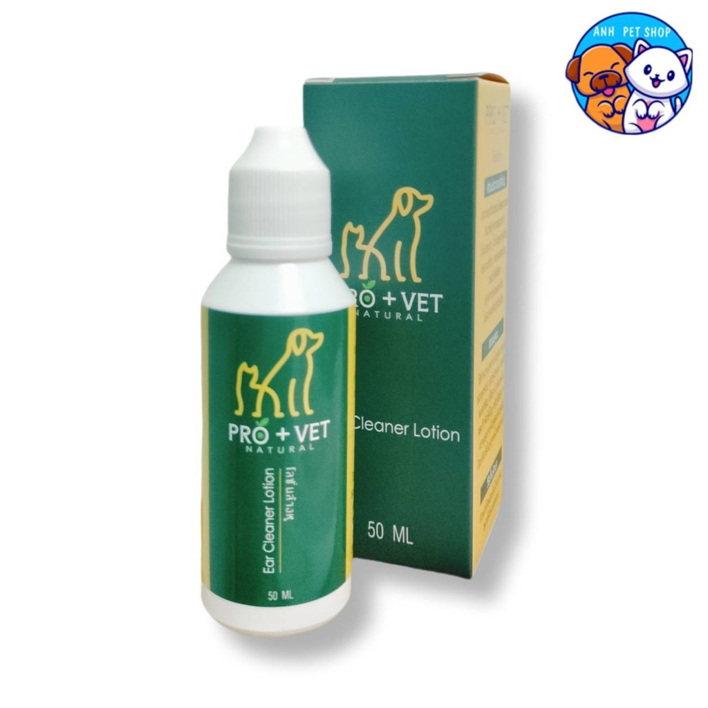 Pro+Vet โลชั่นสมุนไพร ทำความสะอาดหู สำหรับสัตว์เลี้ยง 50 ml.