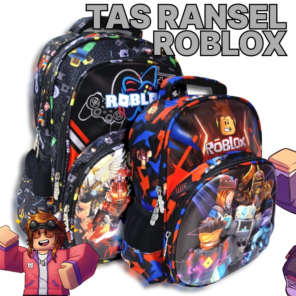 DELI STORE Arutea - กระเป๋าผ้า Roblofลายนูน - กระเป๋าเป้เด็กผู้ชาย | โรงเรียน PG/PAUD/TK/SD