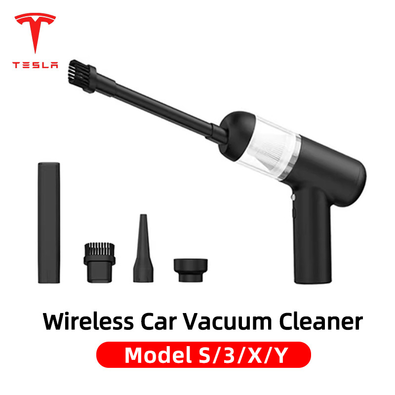 🚚จัดส่งจากไทย🚚 เครื่องดูดฝุ่นพกพา Tesla Model S 3 X Y เครื่องดูดฝุ่น 4in1 ไร้สาย แบบพกพา น้ำหนักเบา แรงดูดสูง
