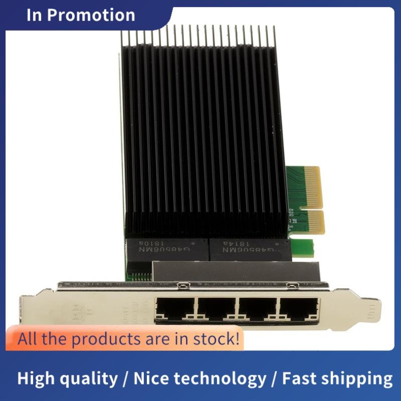 PCIe Card Network Controller 2.5G X4 LAN Gigabit Ethernet 4 พอร์ต RJ45 Quad Chipset รองรับ 10 100 10