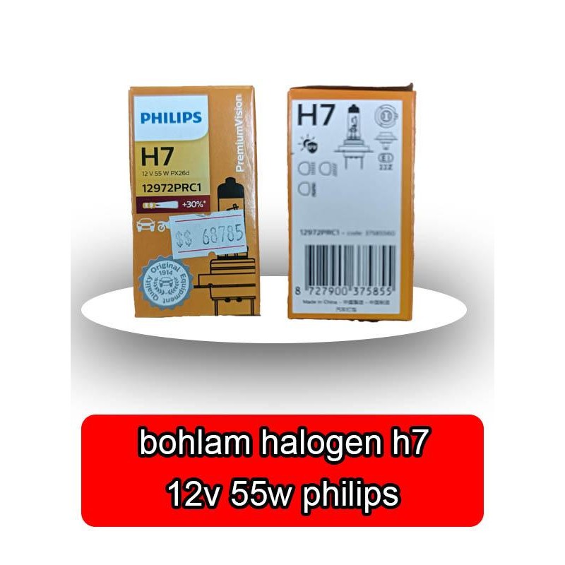 Philips H7 12V 55W Premium Vision Bulb - 68785 -