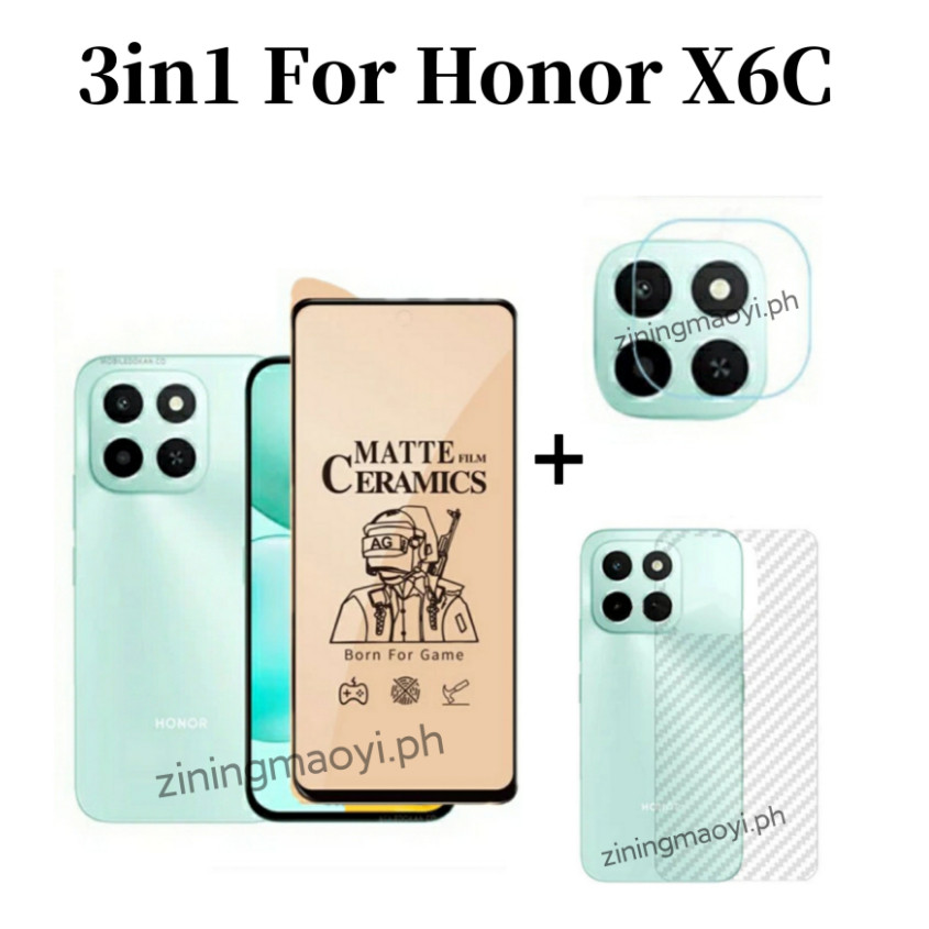 3in1 Honor X6C ฟิล์มความเป็นส่วนตัวสําหรับ Honor X7C X8C X6B X7B X8B ฟิล์มเซรามิคและฟิล์มเลนส์กล้องแ
