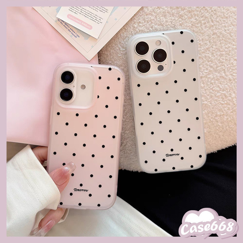 เคสไอโฟน 13 สำหรับ iPhone 16 15 11 13 12 14 Pro Max 7 8 15 16 Plus XR X XS MAX SE 2020 ปกอ่อนลายจุดหวานสดใส สีสันสดใส