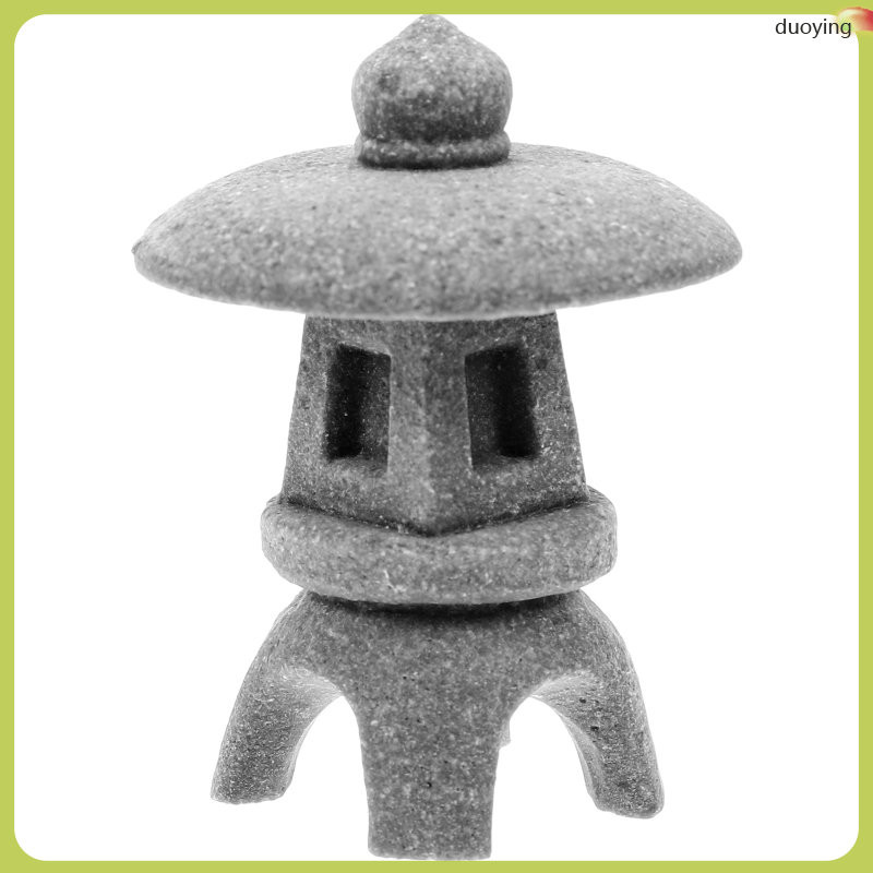 🖼️ 1ชิ้น โคมไฟเจดีย์ขนาดจิ๋วเรซิ่นสำหรับตกแต่งสวนเซนและตู้ปลาขนาด 2.0x1.4x1.4 นิ้ว