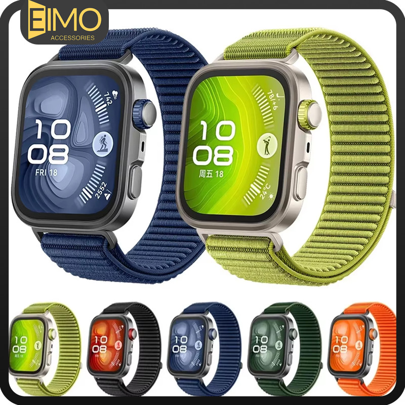 สายไนล่อนอ่อน for Huawei Watch Fit 5 4 3 / 5 Pro / 4 Pro วงไนลอนกีฬาอุปกรณ์เสริมสายรัดข้อมือเปลี่ยน for Huawei Fit 3