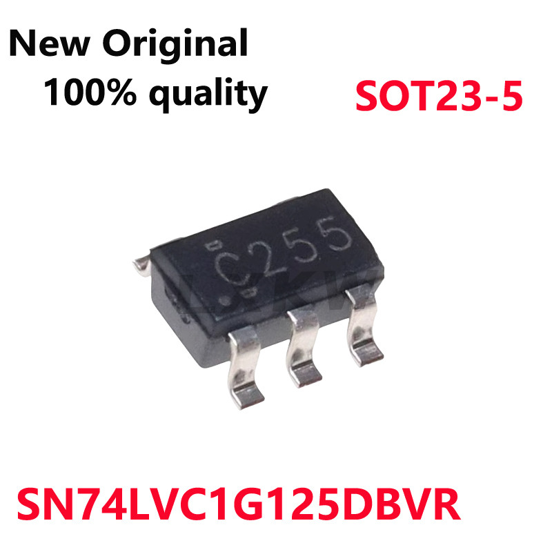 20PCS ใหม่ SN74LVC1G125DBVR SN74LVC1G125 74LVC1G125 C255 SOT23-5 Tri-state เอาต์พุต unibus บัฟเฟอร์ประตูในสต็อก