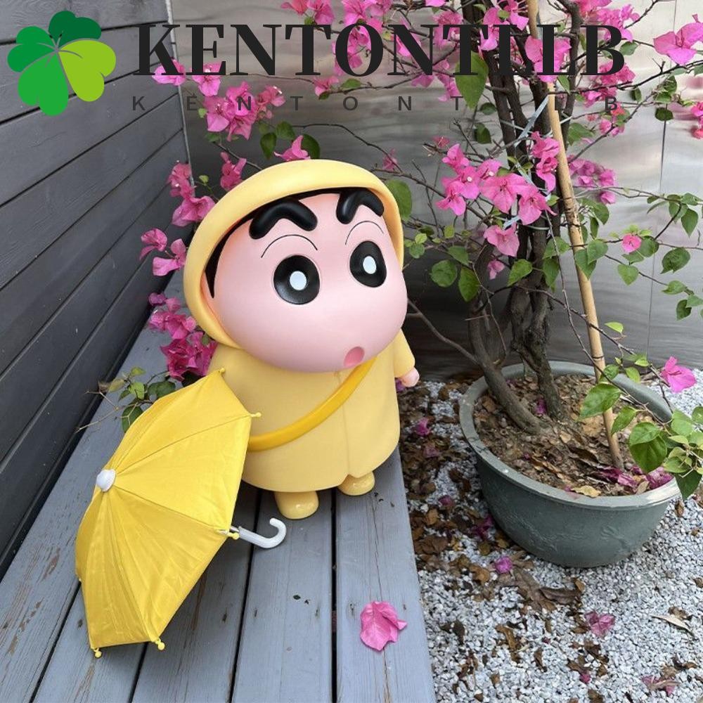 KENTONTLLB กระปุกออมสินเครยอนชินจัง, ถังออมทรัพย์ขนาดใหญ่เครยอนชินจังกล่องเงิน,เครื่องประดับตั้งโต๊ะสะสมตกแต่งอะนิเมะเครยอนชินจังกล่องเก็บเหรียญเงินสด