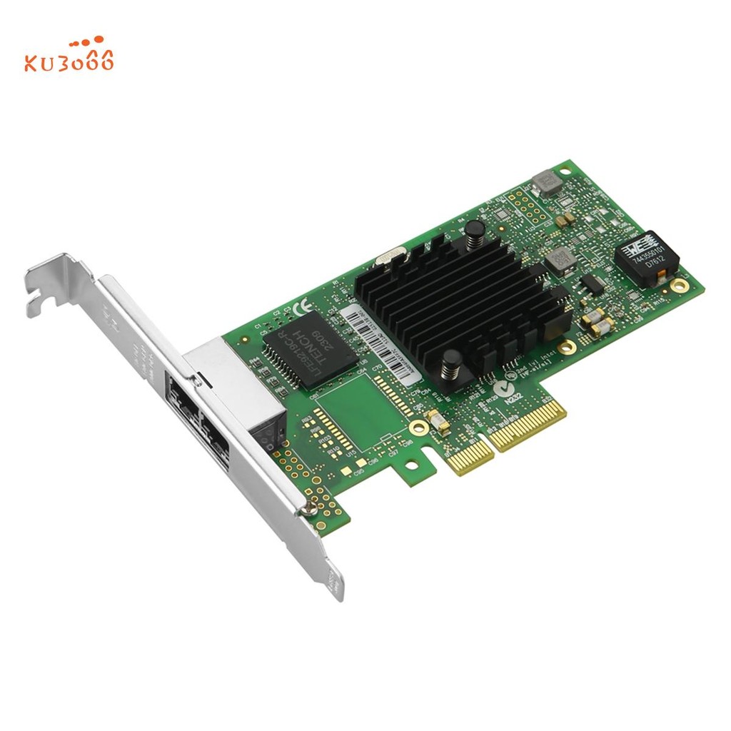 การ์ดคอนโทรลเลอร์ Gigabit Ethernet I350-T2V2 การ์ดควบคุมพอร์ตคู่ I350AM2 PCI-E X4 2 พอร์ต Server NIC