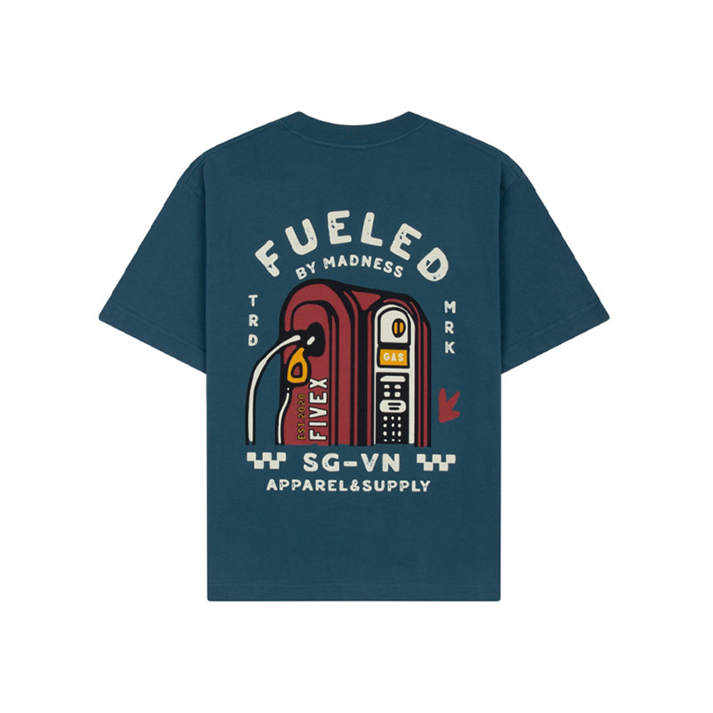 เสื้อยืด FiT FIVEX FUELED ที่ผ่อนคลาย - ชาเข้ม