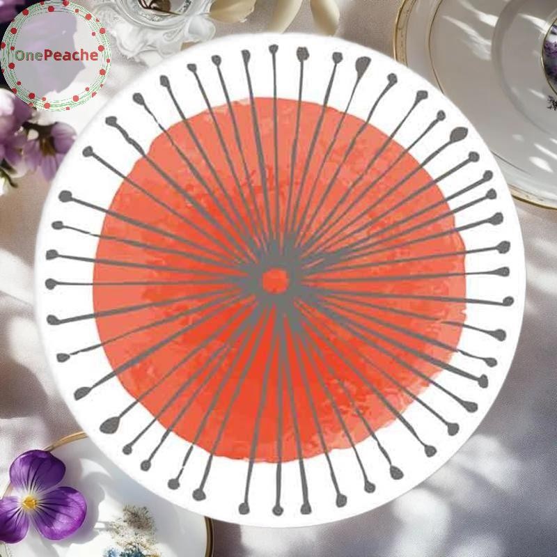 OnePeache 6 ชิ้น/เซ็ต Coasters ทนความร้อนลื่นเครื่องดื่ม Cafe ตกแต่ง 2D FLat Coasters Anti-scalding 