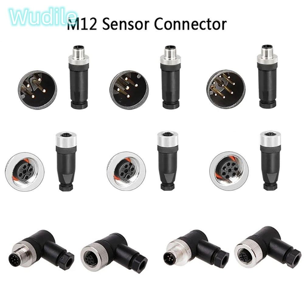 WUDILE M12 Sensor Connector, ชายหญิง Socket Connector M12 ปลั๊กการบิน,ประเภทเซนเซอร์ 4 5 8 Pin Power