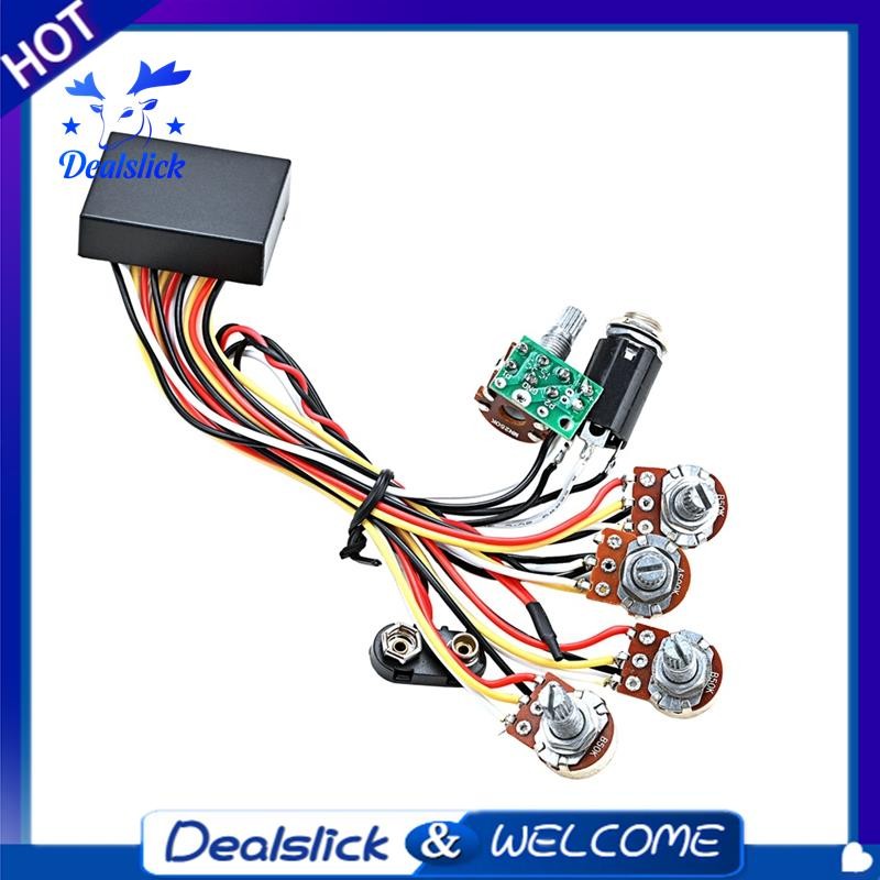 Bass 3 Band Active & Passive EQ Equalizer Preamp Circuit สําหรับ Bass Pickup