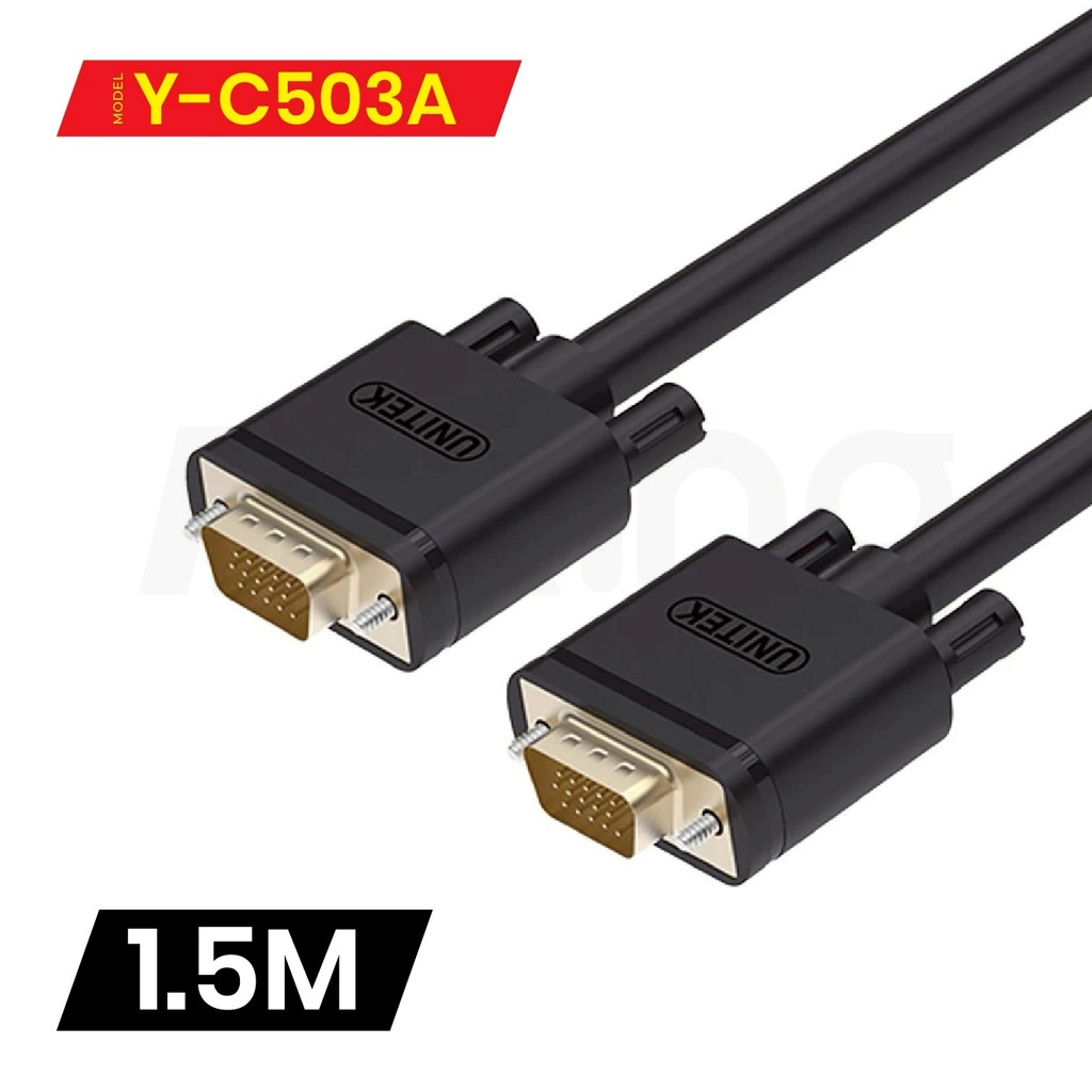 Unitek แท้ 100% Cable VGA M/M สายต่อจอคอมพิวเตอร์ VGA MaleTo Male 15pin ความยาว 1.5/3/5M - รูปที่ 4