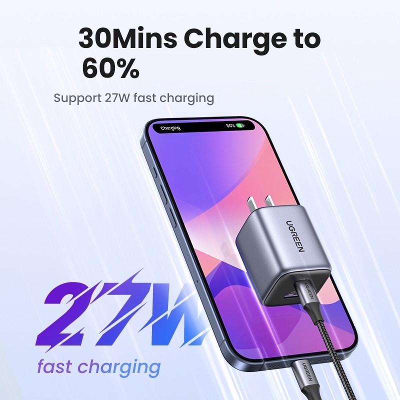 UGREEN GaN 35W Charger เครื่องชาร์จ USB PD3.0 QC3.0 Quick Charger