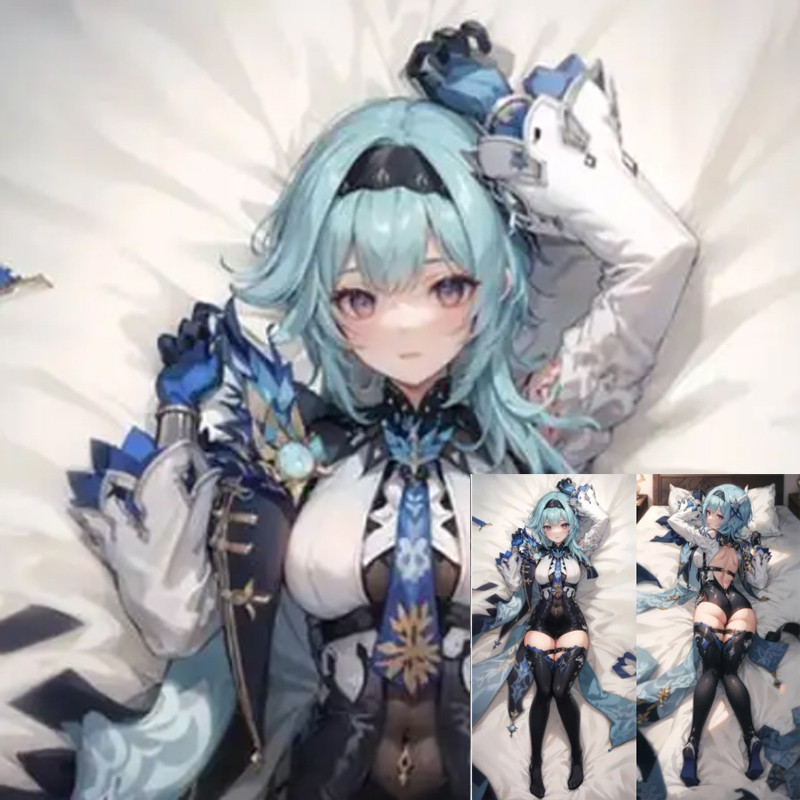 Eula Dakimakura Genshin Impact ปลอกหมอนOtaku สำหรับคอเกม พร้อมเป็นของขวัญและตกแต่งห้อง