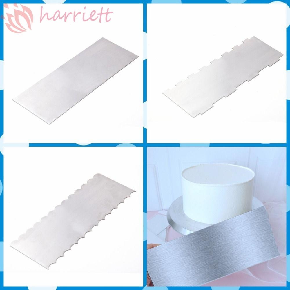 HUNIU สแตนเลสมีดโกนเค้ก,เลื่อยฟันขอบสองด้านตกแต่งหวีคอนทัวร์,มัลติฟังก์ชั่ Smoother Triming DIY