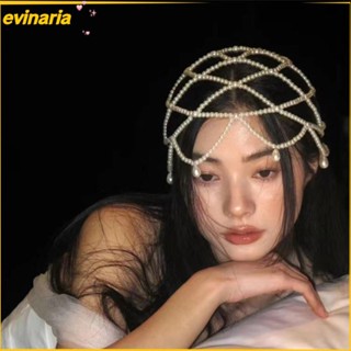 EVINARIA หมวกประดับมุก elegance pearls แฮนด์เมードสำหรับเจ้าสา…