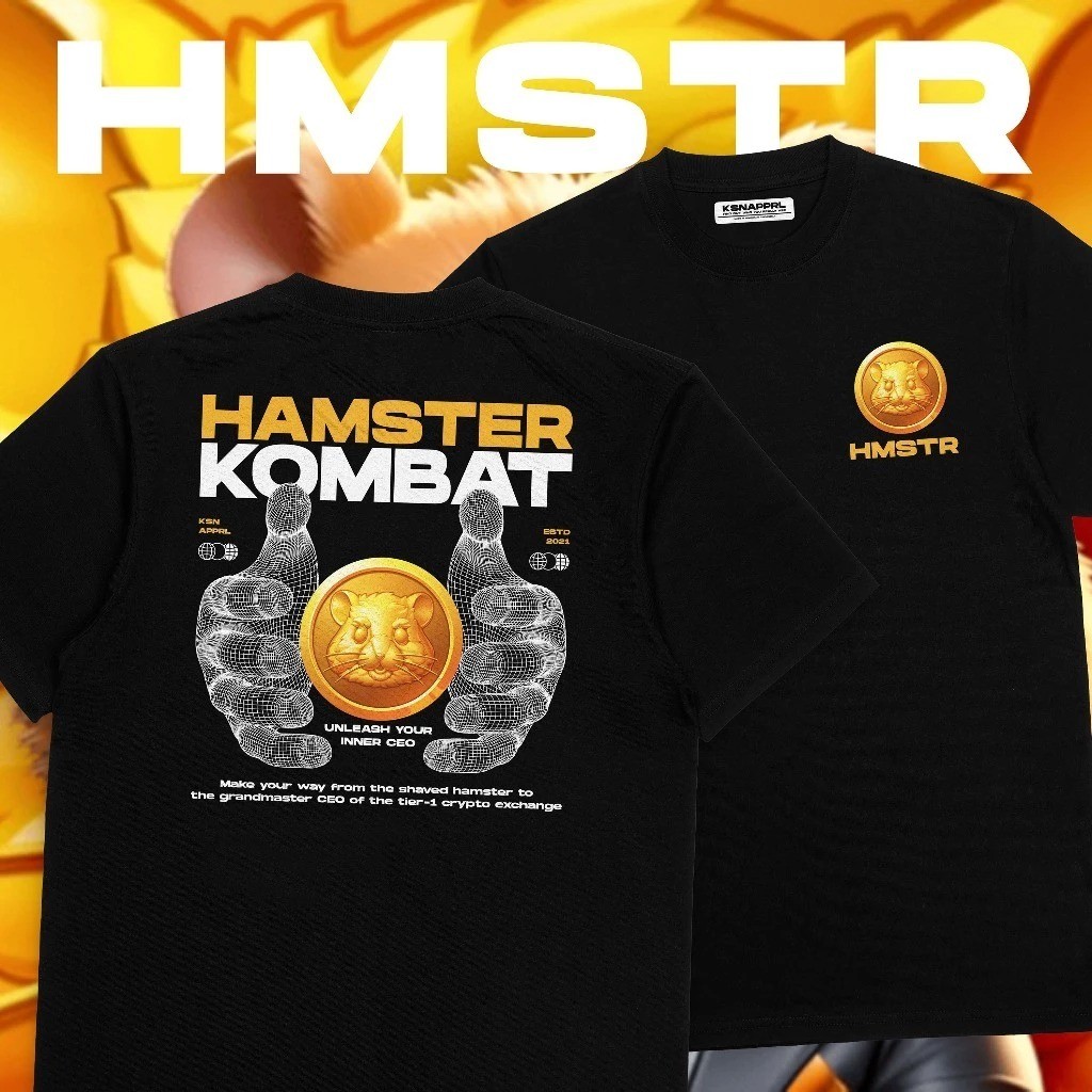 เสื้อยืด Crypto Meme "Combat Henster" - Meme Coin / Airdrop / Token Meme Hamster Kombat