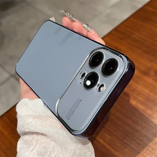 หรูหรา Electroplate Frosted Glass Case สําหรับ IPhone 11 15 14 12 13 16 Pro Max 16Max 15Plus 14Plus PC Cover