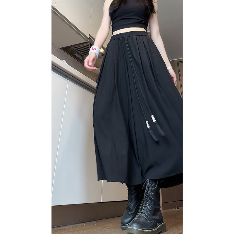 Yamamoto สไตล์ Culottes กว้างขาแปดจุดสไตล์จีน Cropped กางเกง Samurai ใหม่สไตล์จีนผู้ชาย High-End กาง