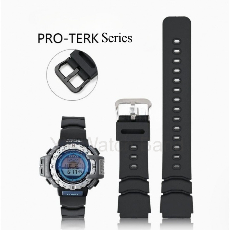 20 มม.ซิลิโคนเรซิ่นสําหรับ PRO-TERK PRT-40IS Limited Edition IA Mountaineering Series ยางนาฬิกากันน้ําเปลี่ยนสายนาฬิกา