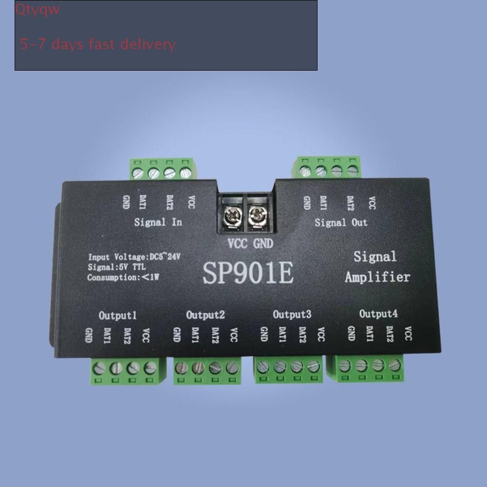 QTYQW SP901E เครื่องขยายสัญญาณ, DC12-24V เครื่องทวนสัญญาณแบบรายบุคคล, LED Pixel Strip โปรแกรม Matrix