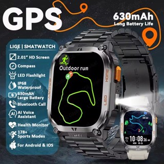2025 ใหม่ในตัว GPS สมาร์ทนาฬิกาผู้ชายไฟฉาย 2.01 