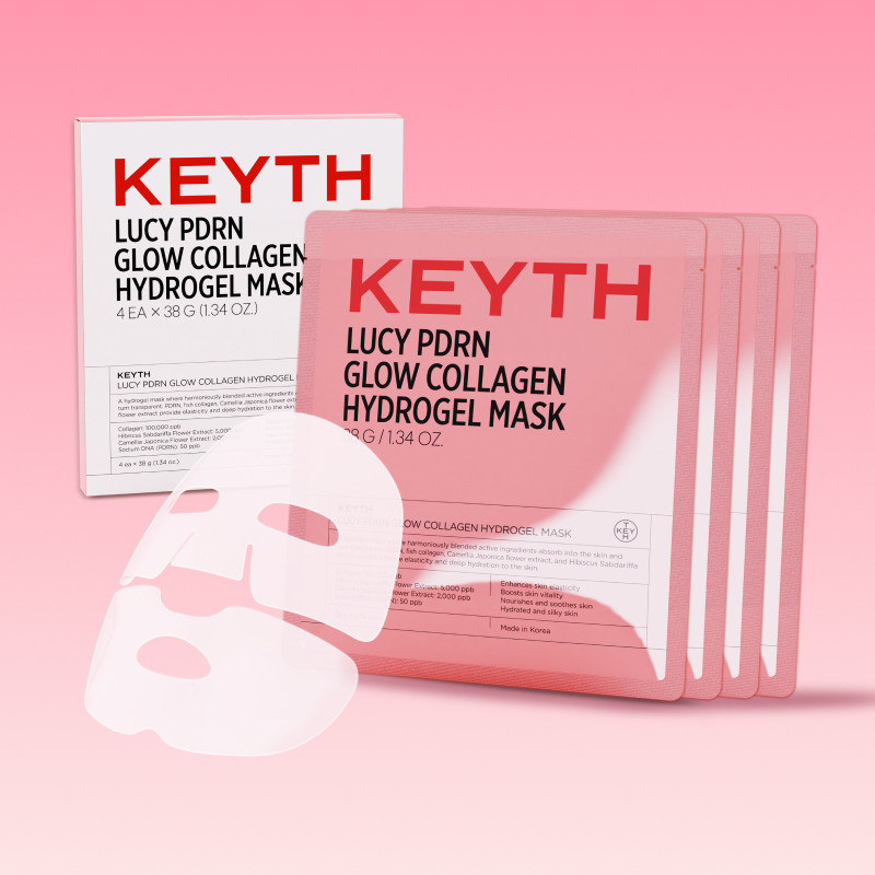 [KEYTH]LUCY PDRN Glow Collagen Hydrogel Mask 38g (4Sheet)