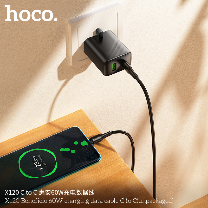 HOCO X120 สายชาร์จ PVC รองรับชาร์จเร็ว PD 27W / TC-TC 60W รูปที่ 7