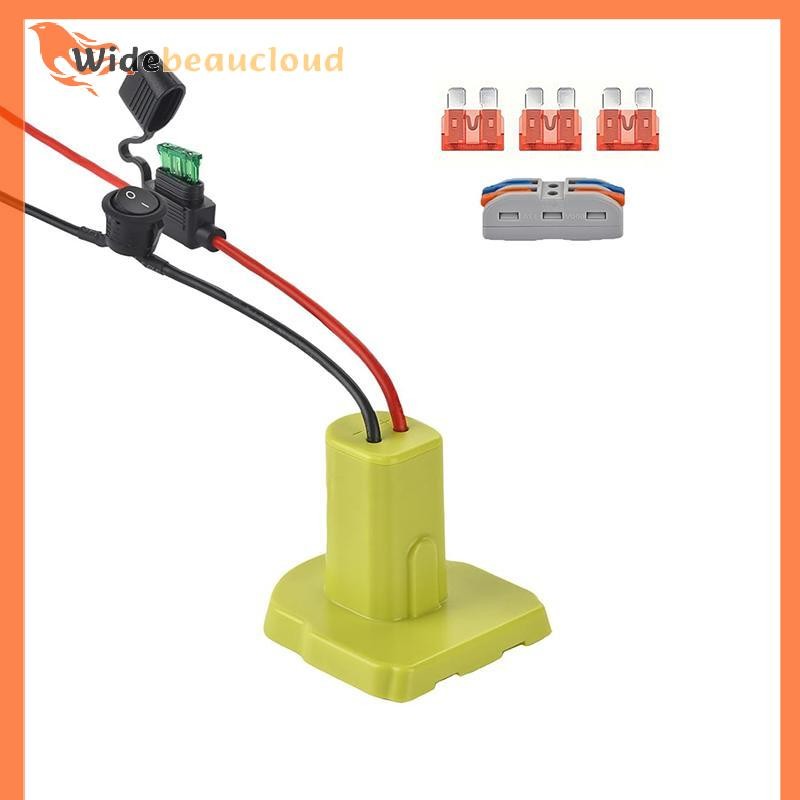 Widebeaucloud 1 PC 18V Power Tool DIY Output Adapter Converter พร้อมสาย Fr RYOBI Nice