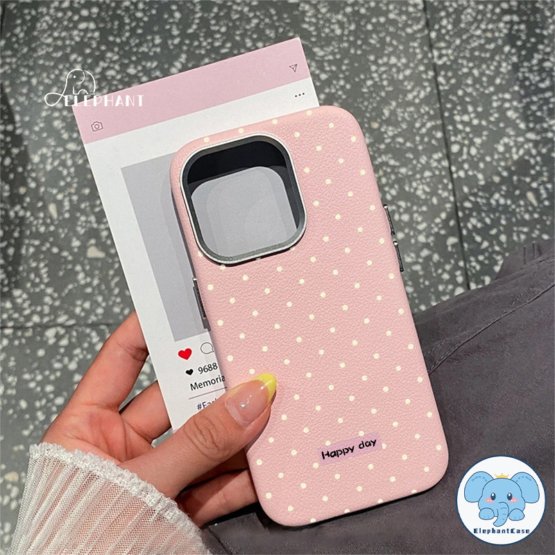 เคสลายจุดสีขาวแบบเต็มจอแฟชั่นเรียบง่าย เคสไอโฟน15สำหรับIPhone 17 air 15 13 11 16 14 12 ProMax 15 14 16 6 6S Plus XS XR X