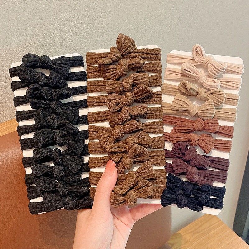 scrunchies ยืดหยุ่นสำหรับผู้หญิง 5 ชิ้น/เซ็ท ปรับขนาดได้ตามรอบศีรษะ