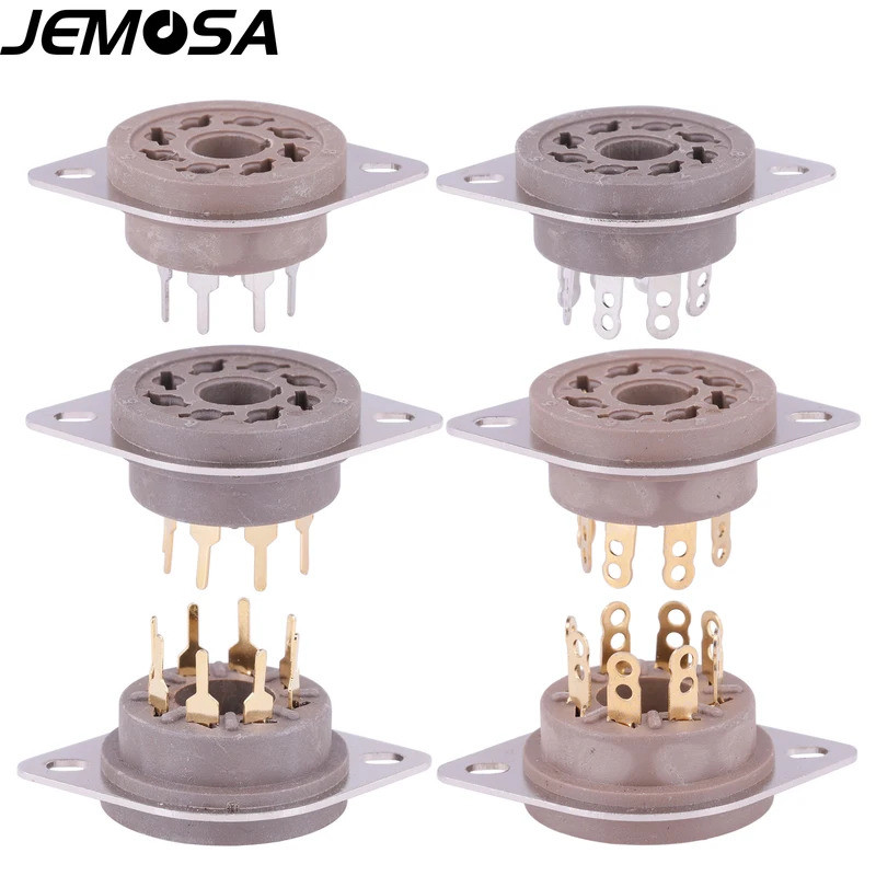 Bakelite 8Pin ซ็อกเก็ต GZS8-F2 วาล์วซ็อกเก็ต KT88 6SN7 6V6 6L6 EL34 6550 6N8P 5881 5U4G สูญญากาศหลอด