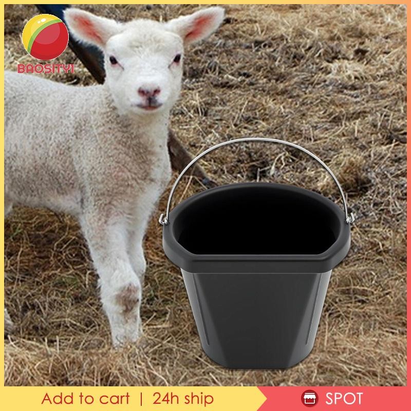[Baosity1] Horse feed Bucket Utility Bucket 18L Storage Bin Wear Resistance Feed Trough Water Bowl f