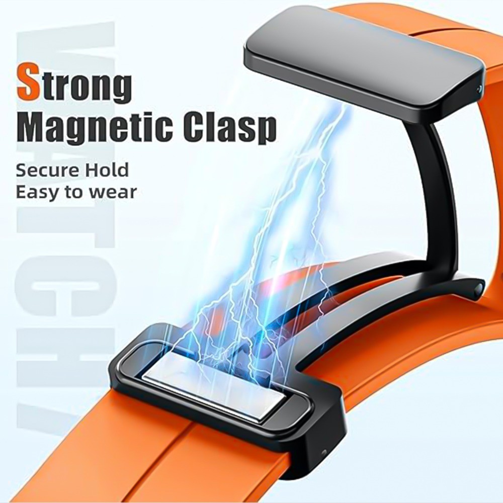 สายซิลิโคนแบบสปอร์ตสําหรับ Samsung Galaxy Watch 8 40 44 มม. / 8 Classic 46 มม. Magnetic Buckle Band - รูปที่ 3