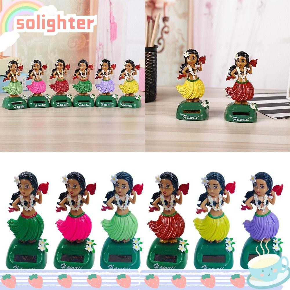 SOLIGHTER ของเล่นเด็กสาวฮาวาย, แกว่ง Bobble ของเล่นพลาสติกแกว่งเต้นรําตุ๊กตา, รุ่น Hula Girl แกว่งเครื่องประดับบ้าน