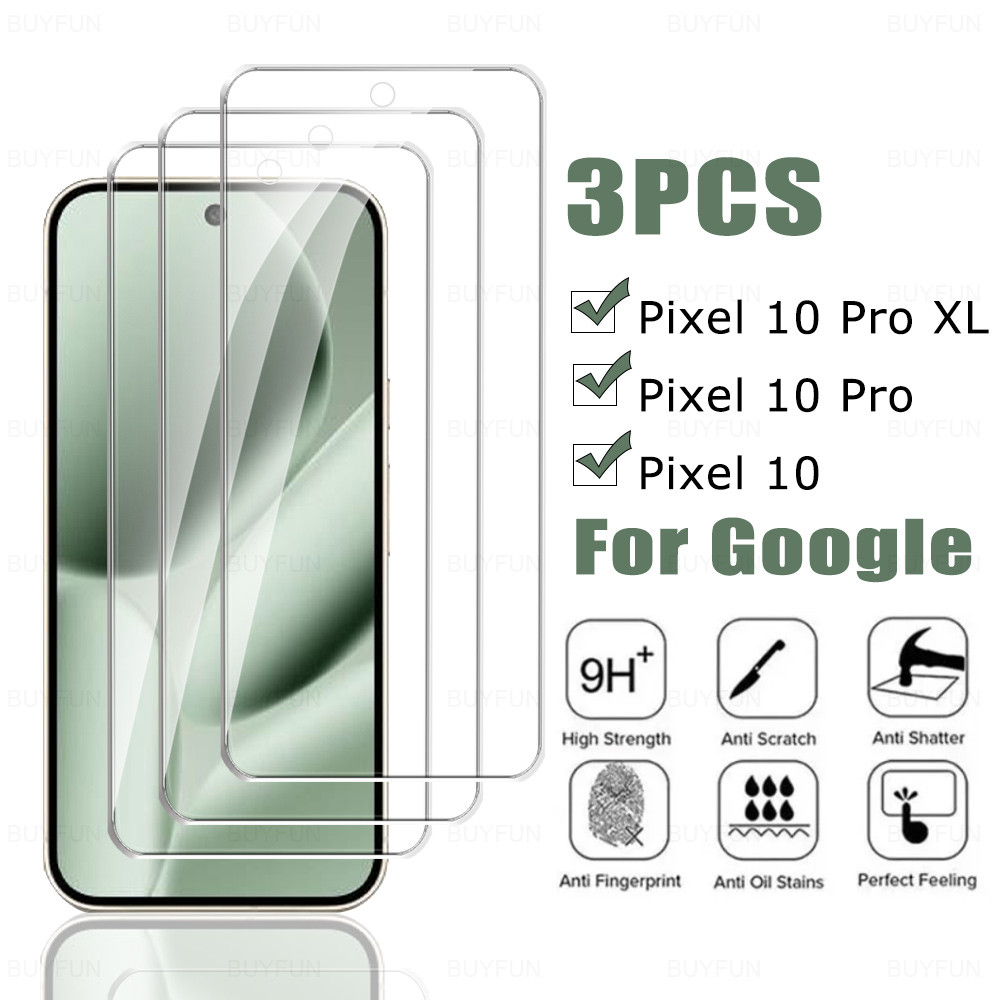 [Unlock Glass] 3 ชิ้นสําหรับ Google Pixel 10 Pro XL ป้องกันหน้าจอกระจกนิรภัย Pixel 9a Pixel 10 Pro 9