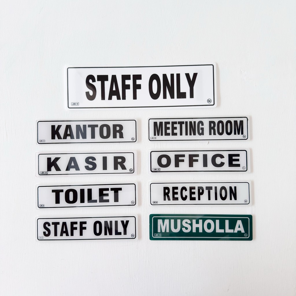 ป้าย ACRYLIC ROOM / ป้าย CASHIER OFFICE / ป้าย ARYLIC STAFF เท่านั้น