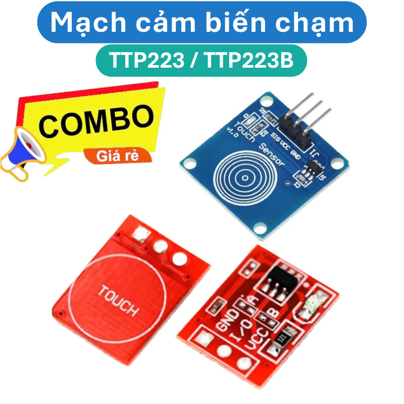 วงจรเซ็นเซอร์สัมผัส TTP223 / TTP223B