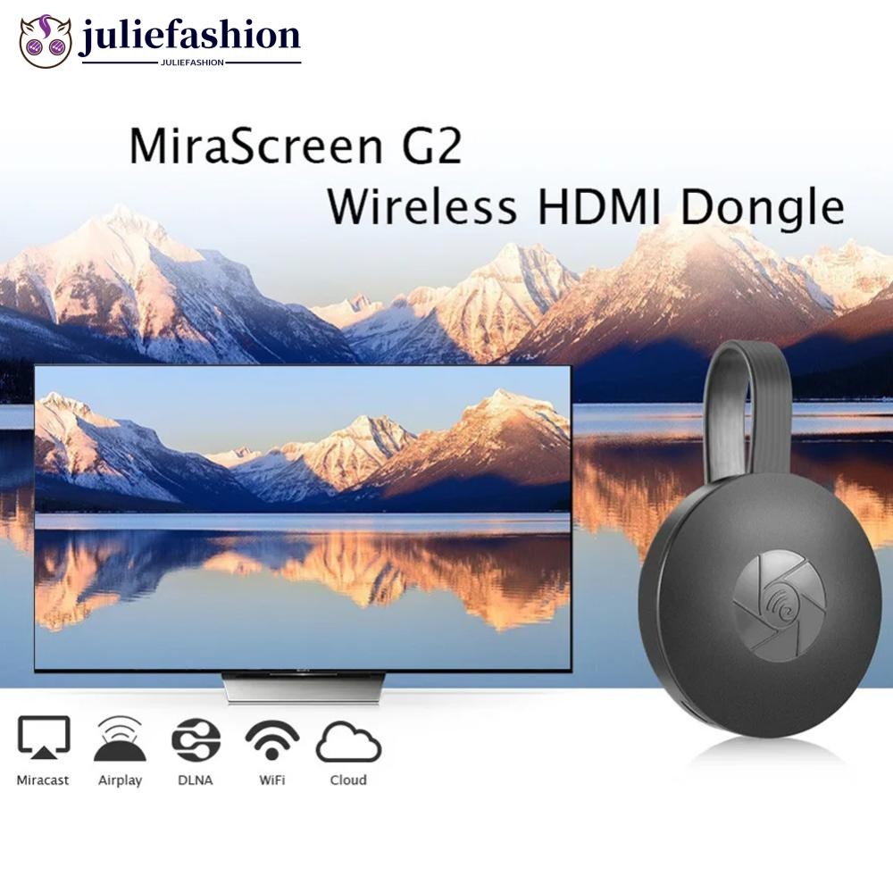 JULIEFASHION ไร้สาย HDMI Mirroring หลายอุปกรณ์โทรศัพท์มือถือเชื่อมต่อกับ TV HD 1080P Projection คอมพ