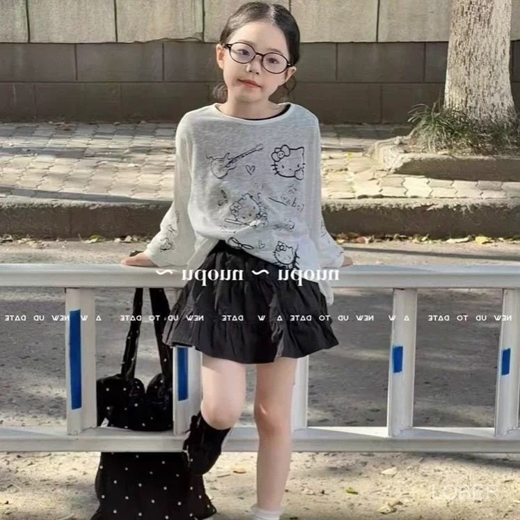 เสื้อป้องกันแสงแดดแขนยาวสําหรับเด็กผู้หญิง ลาย KT Cat แบบบาง ใส่สบาย แฟชั่นฤดูร้อน