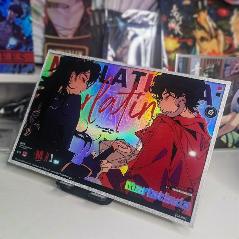 亚克力双闪色纸动漫反光镭射二次元周边漫展自印流沙色纸来图定制Acrylic Double Flash Color Paper Animation Reflective Laser Secondary2